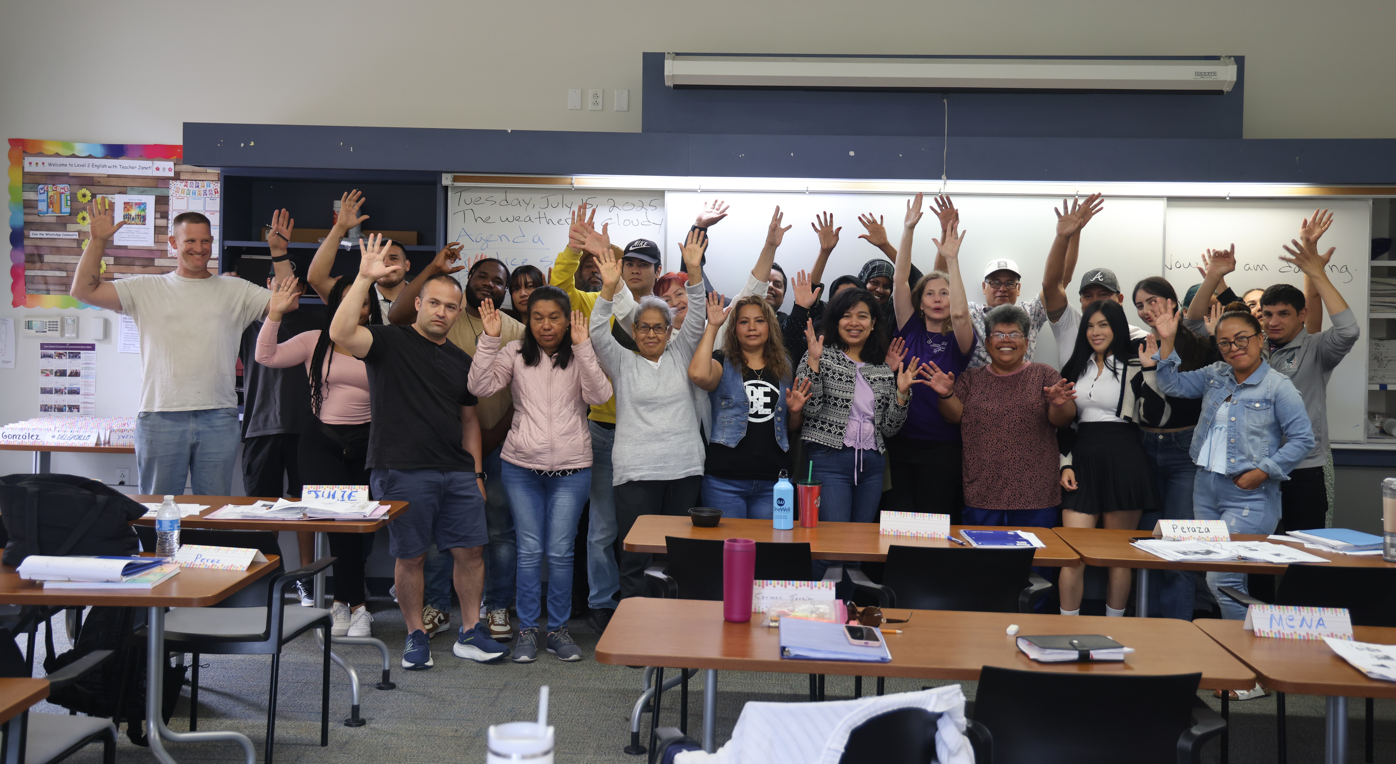 ESL Students in a classroom