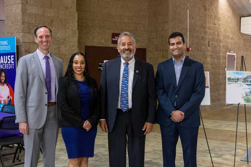 Left to Right: San Diego Community College District Chancellor Gregory Smith, San Diego College of Continuing Education (SDCCE) President Dr. Tina M. King, U.S. Congressman Juan Vargas, and SDCCE Dean Armin Rashvand toured the Educational Cultural Complex on June 17, 2024 amid facility improvements.