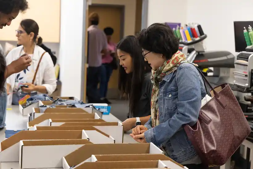 Community members explore SDCCE's Fiber Technology Lab