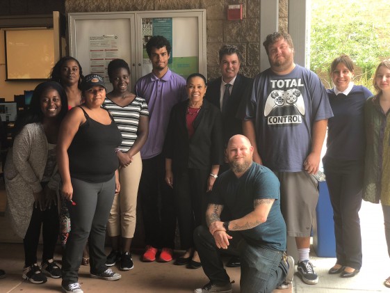 Gateway students group photo with myrtle cole