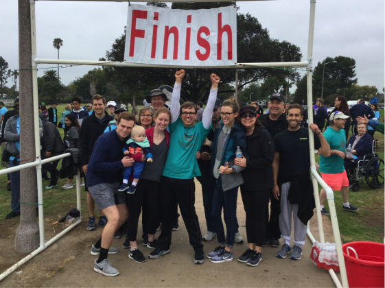 Finish line group photo abi walk