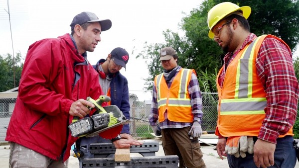 San Diego Continuing Education’s Construction Trades  Apprenticeship Readiness 2019 Cohort works on construction job sites.