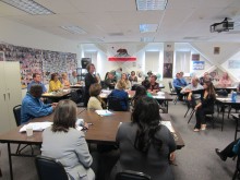group of people in classroom at Mid-City Campus