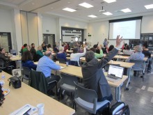 group of people at North City Campus in classroom