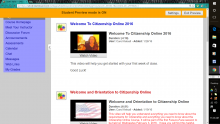 computer screen showing online citizenship
